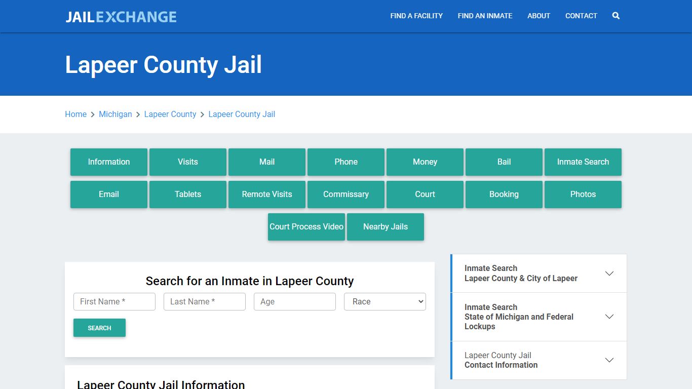 Lapeer County Jail Roster Lookup, MI, Inmate Search